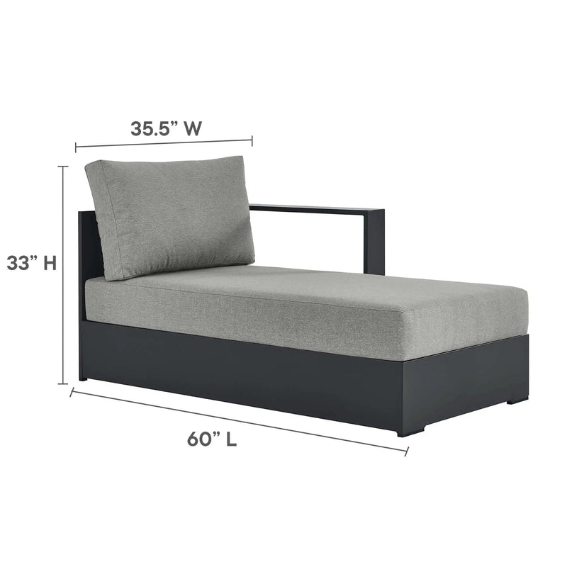 Tahoe 2-Piece Outdoor Aluminum Chaise Sectional Sofa by HouseOfZazla