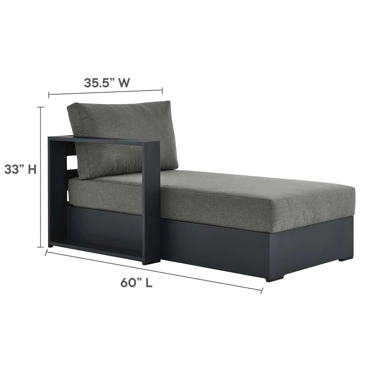 Tahoe 2-Piece Outdoor Patio Powder-Coated Aluminum Sectional Sofa Set by HouseOfZazla