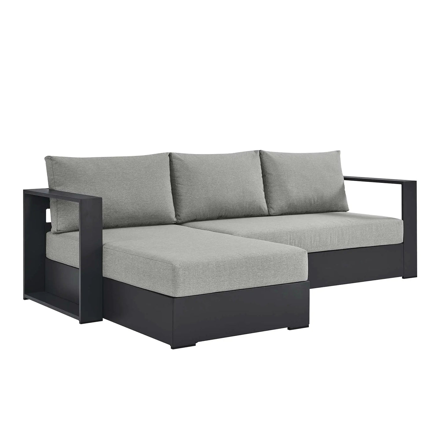 Tahoe 2-Piece Outdoor Patio Powder-Coated Aluminum Sectional Sofa Set by HouseOfZazla