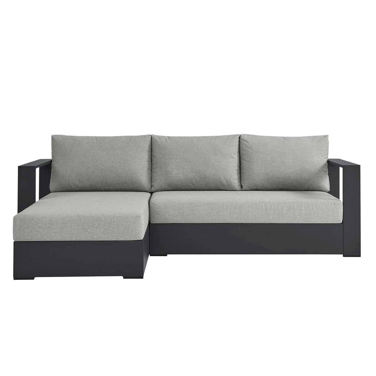 Tahoe 2-Piece Outdoor Patio Powder-Coated Aluminum Sectional Sofa Set by HouseOfZazla