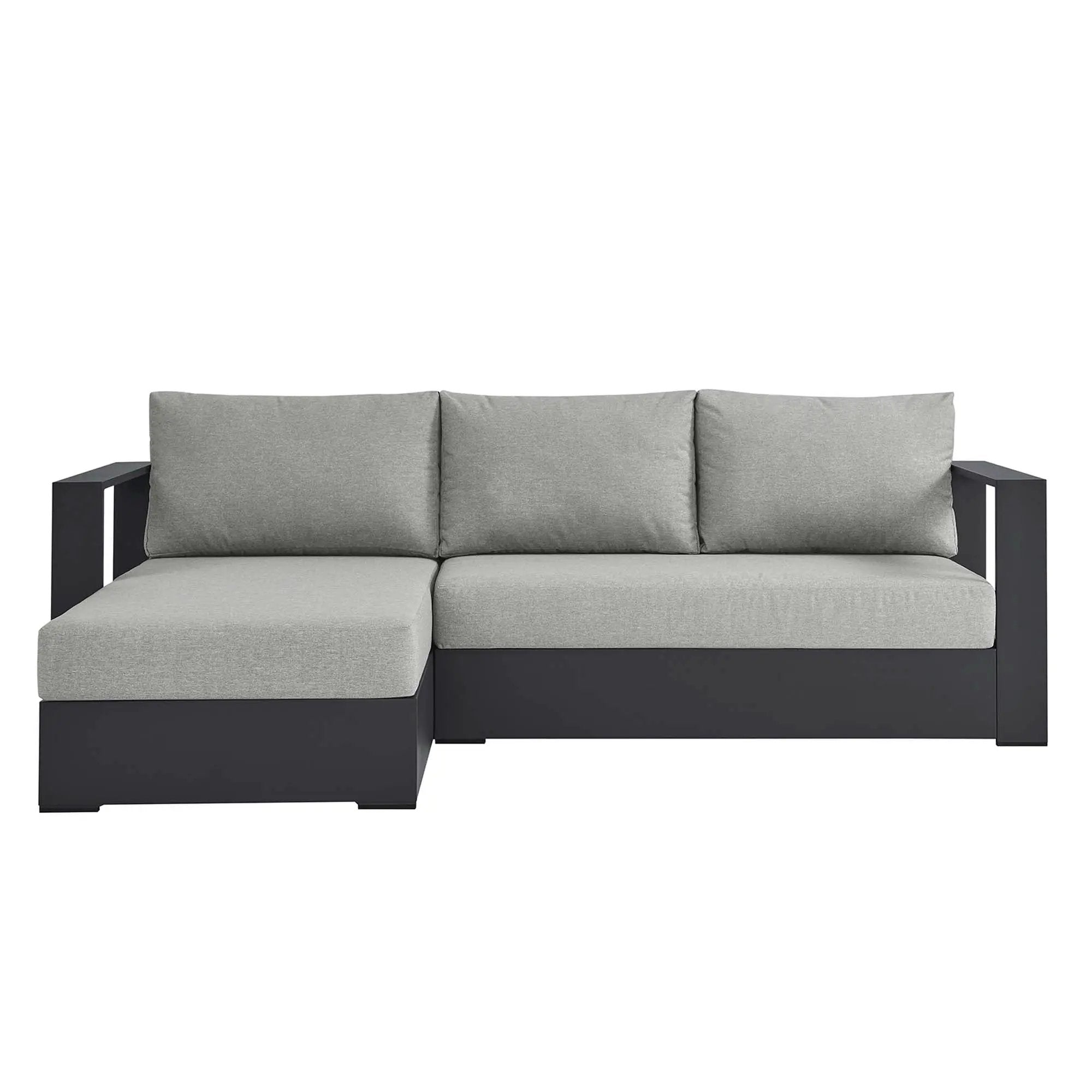 Tahoe 2-Piece Outdoor Patio Powder-Coated Aluminum Sectional Sofa Set by HouseOfZazla