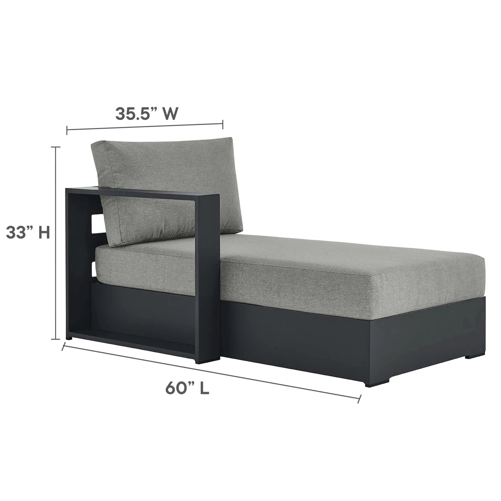 Tahoe 2-Piece Outdoor Patio Powder-Coated Aluminum Sectional Sofa Set by HouseOfZazla