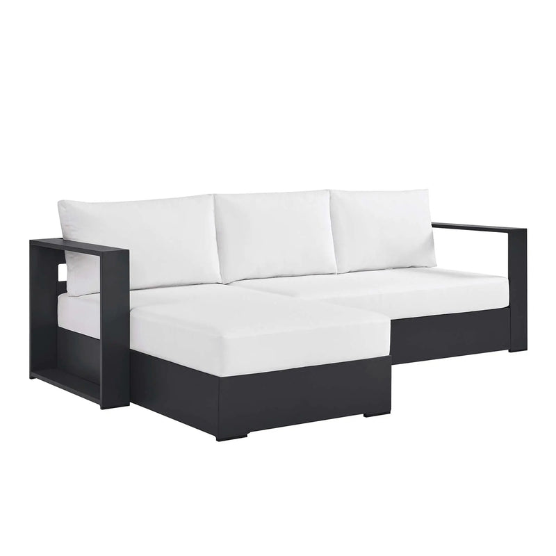 Tahoe 2-Piece Outdoor Patio Powder-Coated Aluminum Sectional Sofa Set by HouseOfZazla