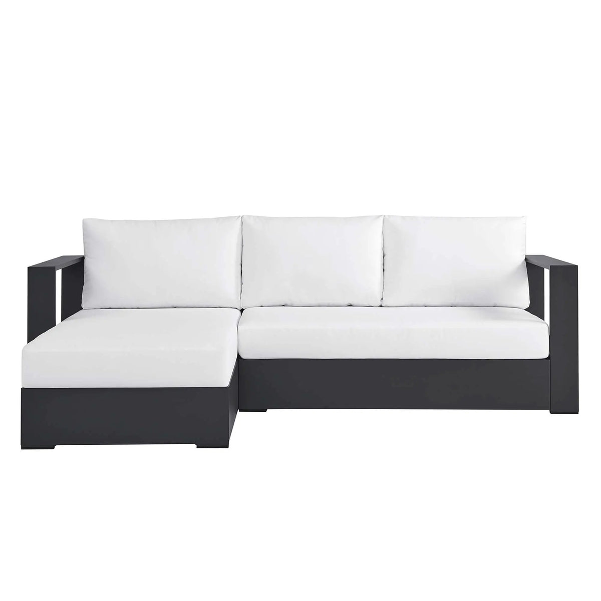 Tahoe 2-Piece Outdoor Patio Powder-Coated Aluminum Sectional Sofa Set by HouseOfZazla