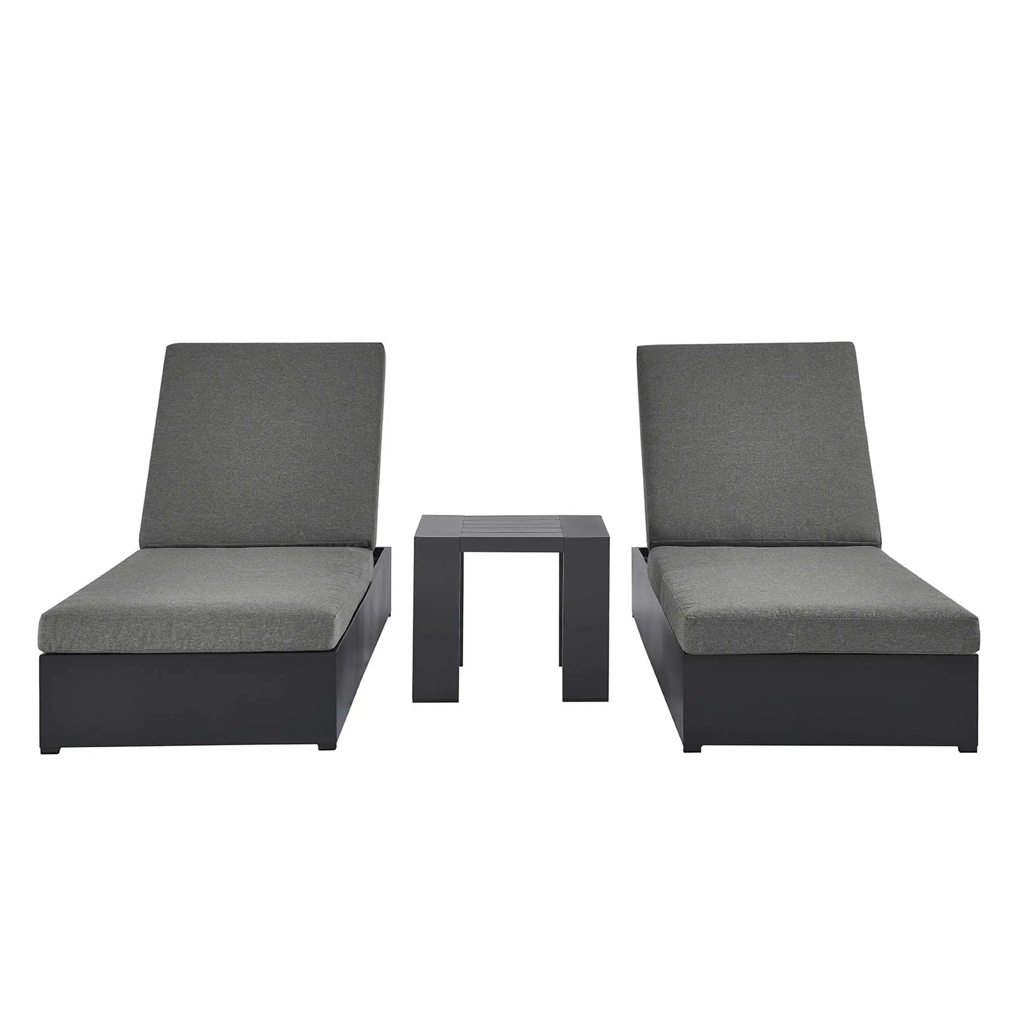Tahoe 3-Piece Outdoor Patio Chaise Lounge Set by HouseOfZazla