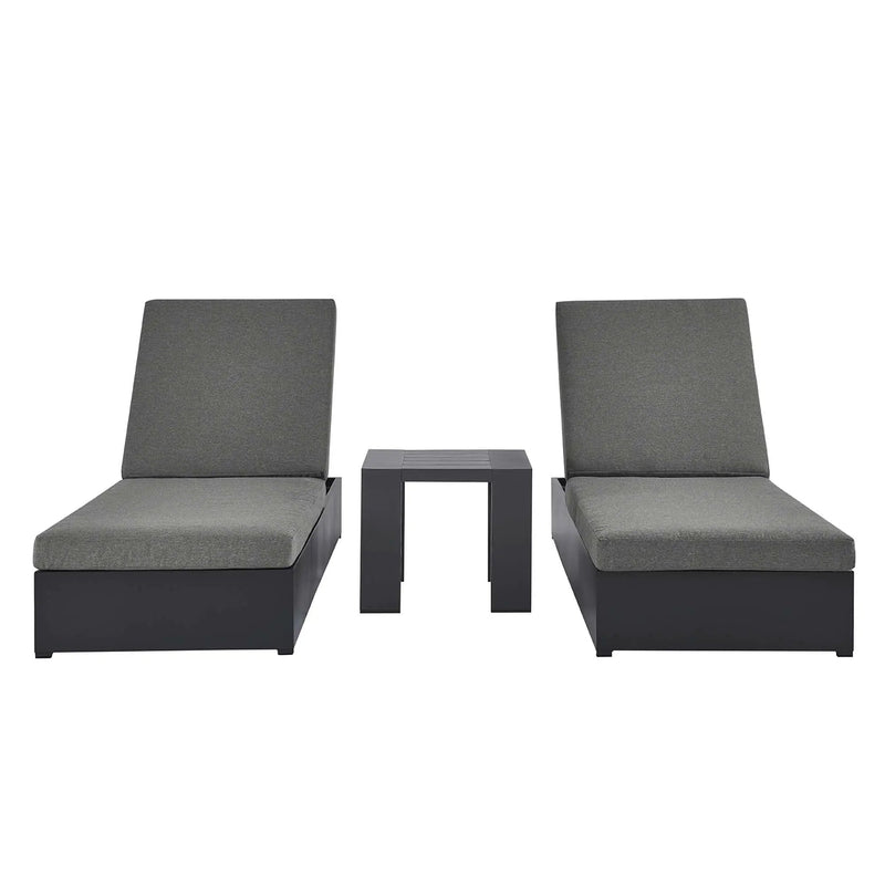 Tahoe 3-Piece Outdoor Patio Chaise Lounge Set by HouseOfZazla