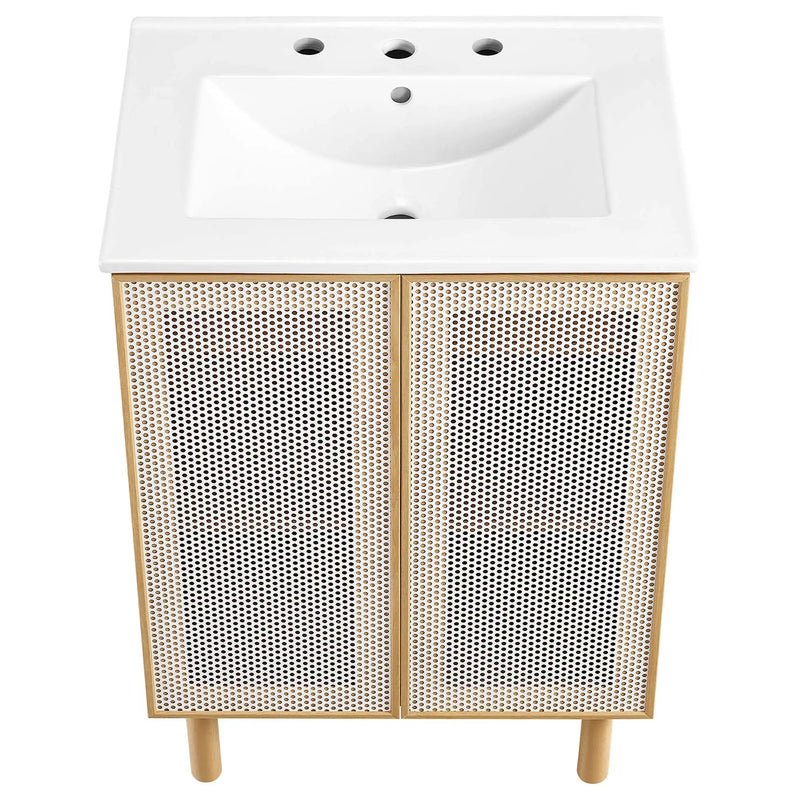 Calla 24" Perforated Metal Bathroom Vanity by Modway by HouseOfZazla