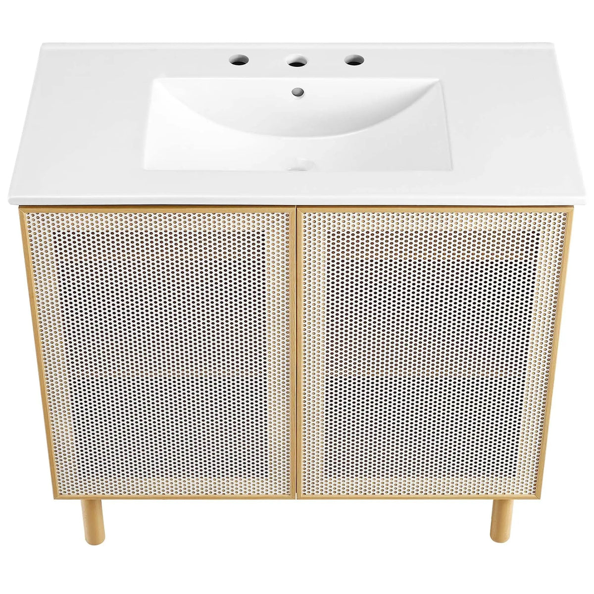 Calla 36" Perforated Metal Bathroom Vanity by Modway by HouseOfZazla