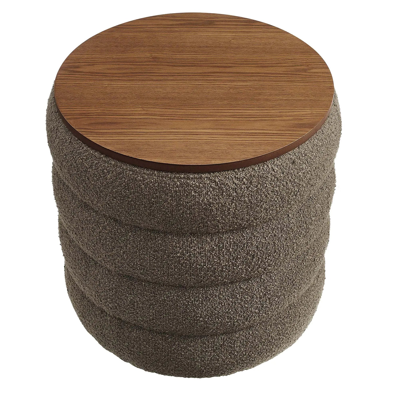 Mezzo Round Boucle Fabric Storage Ottoman by Modway by HouseOfZazla
