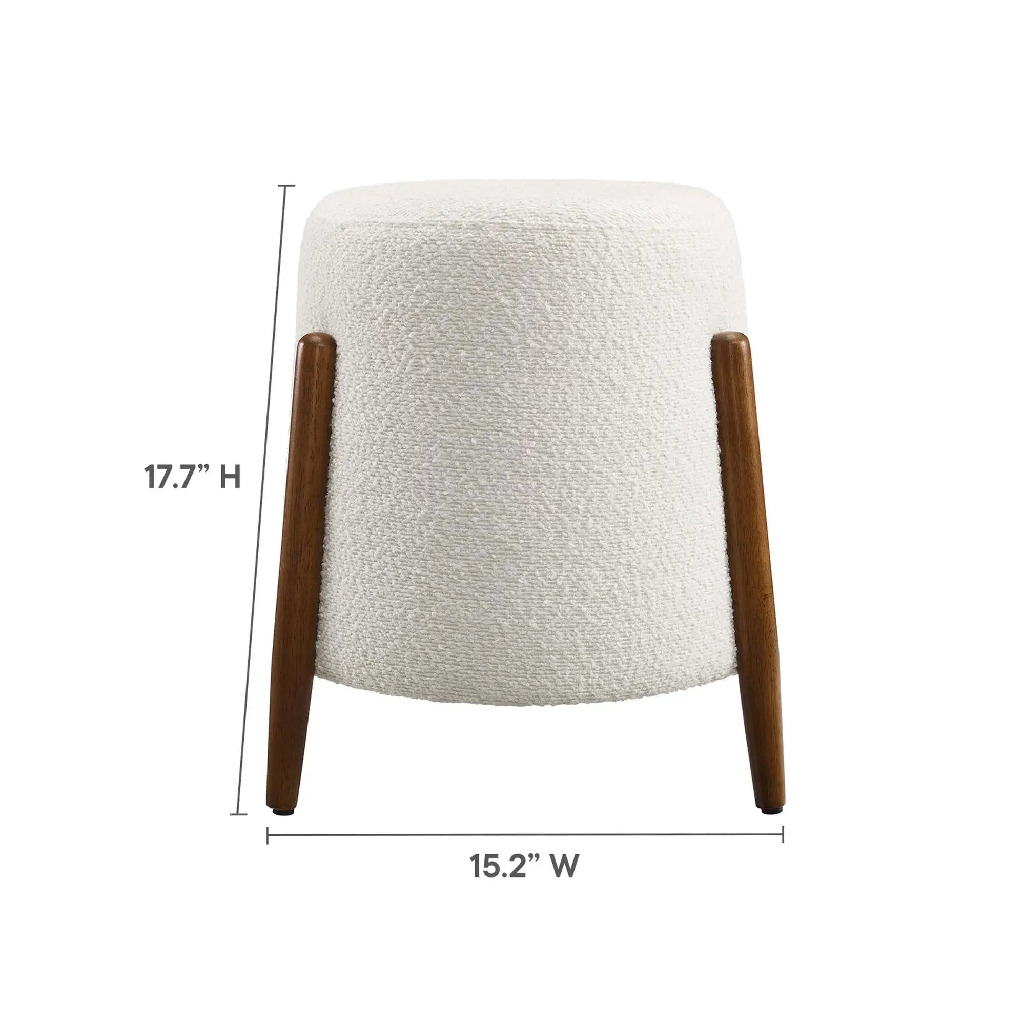 Riven Upholstered Boucle Fabric Ottoman by Modway by HouseOfZazla