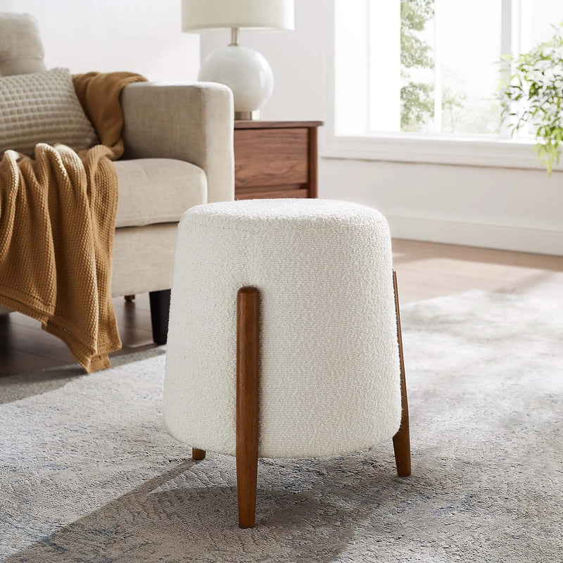Riven Upholstered Boucle Fabric Ottoman by Modway by HouseOfZazla