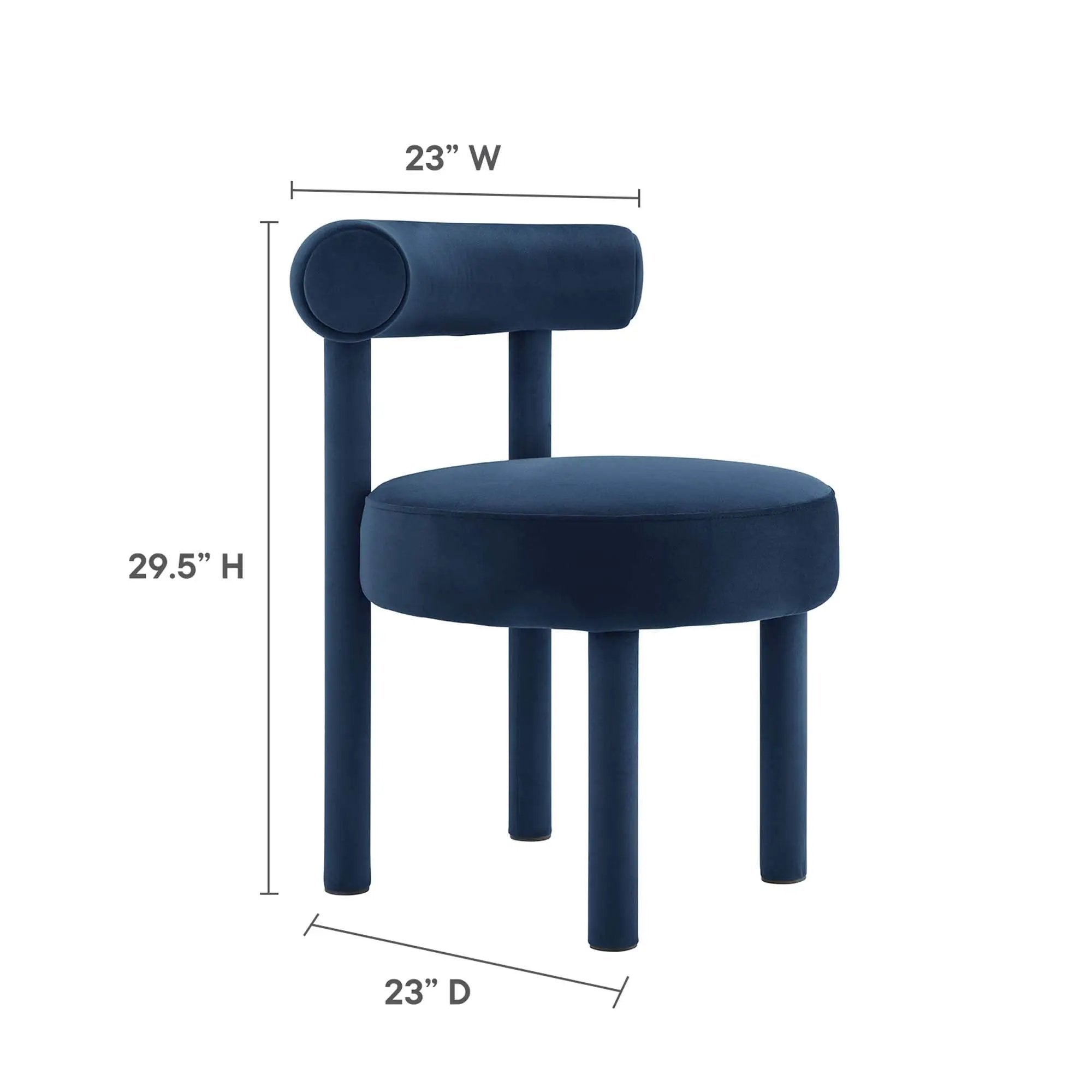Toulouse Performance Velvet Dining Chair Set of 2 by Modway by HouseOfZazla