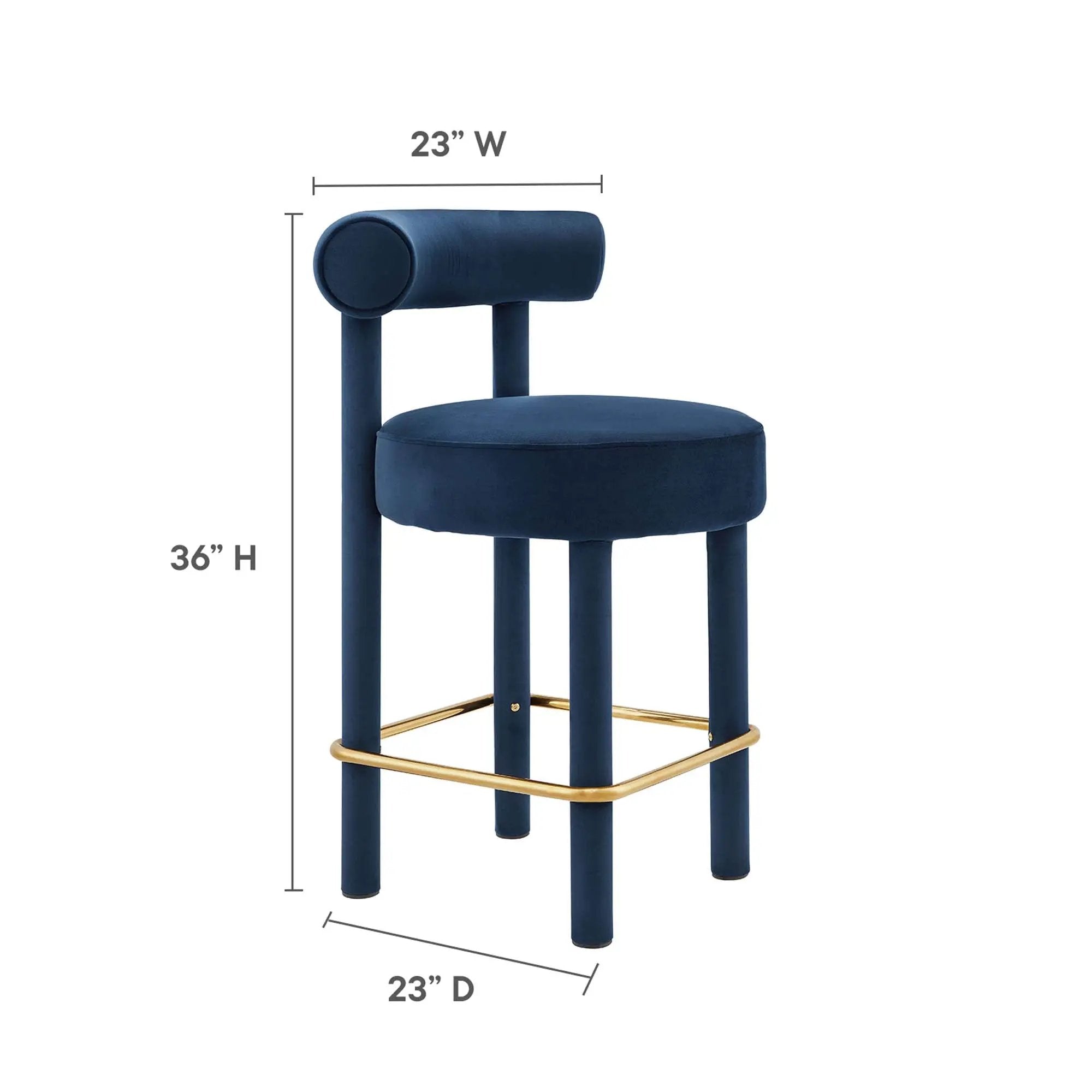 Toulouse Performance Velvet Counter Stool Set of 2 by Modway by HouseOfZazla