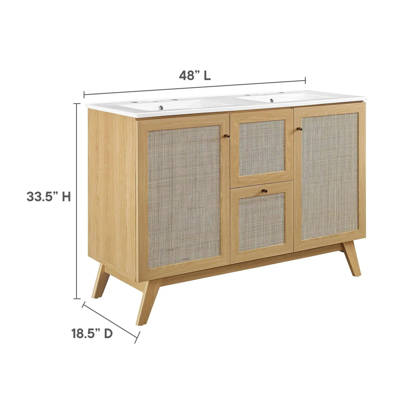 Soma 48" Double Sink Bathroom Vanity by Modway by HouseOfZazla