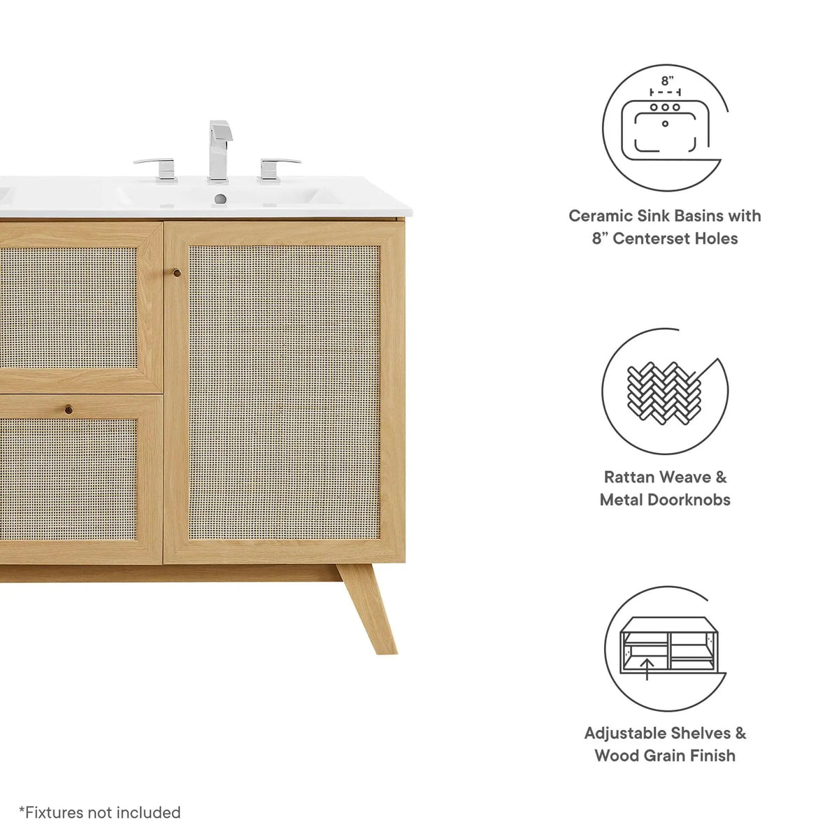 Soma 48" Double Sink Bathroom Vanity by Modway by HouseOfZazla