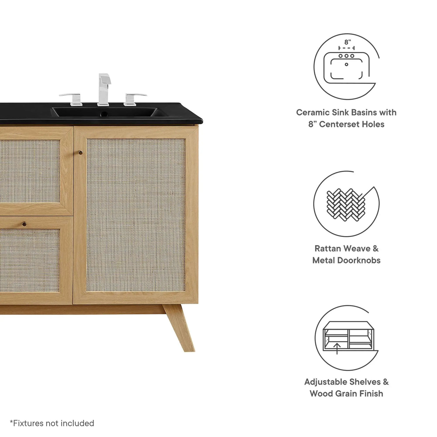 Soma 48" Double Sink Bathroom Vanity by Modway by HouseOfZazla