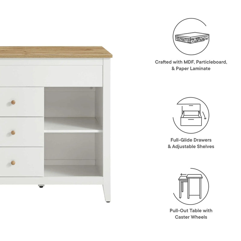 Farmstead Kitchen Island by Modway by HouseOfZazla