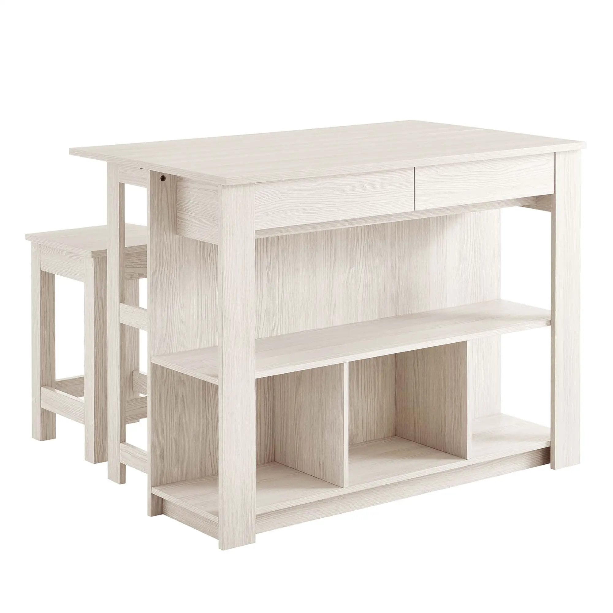 Meadowbrook 3-Piece Kitchen Island and Stool Set by HouseOfZazla