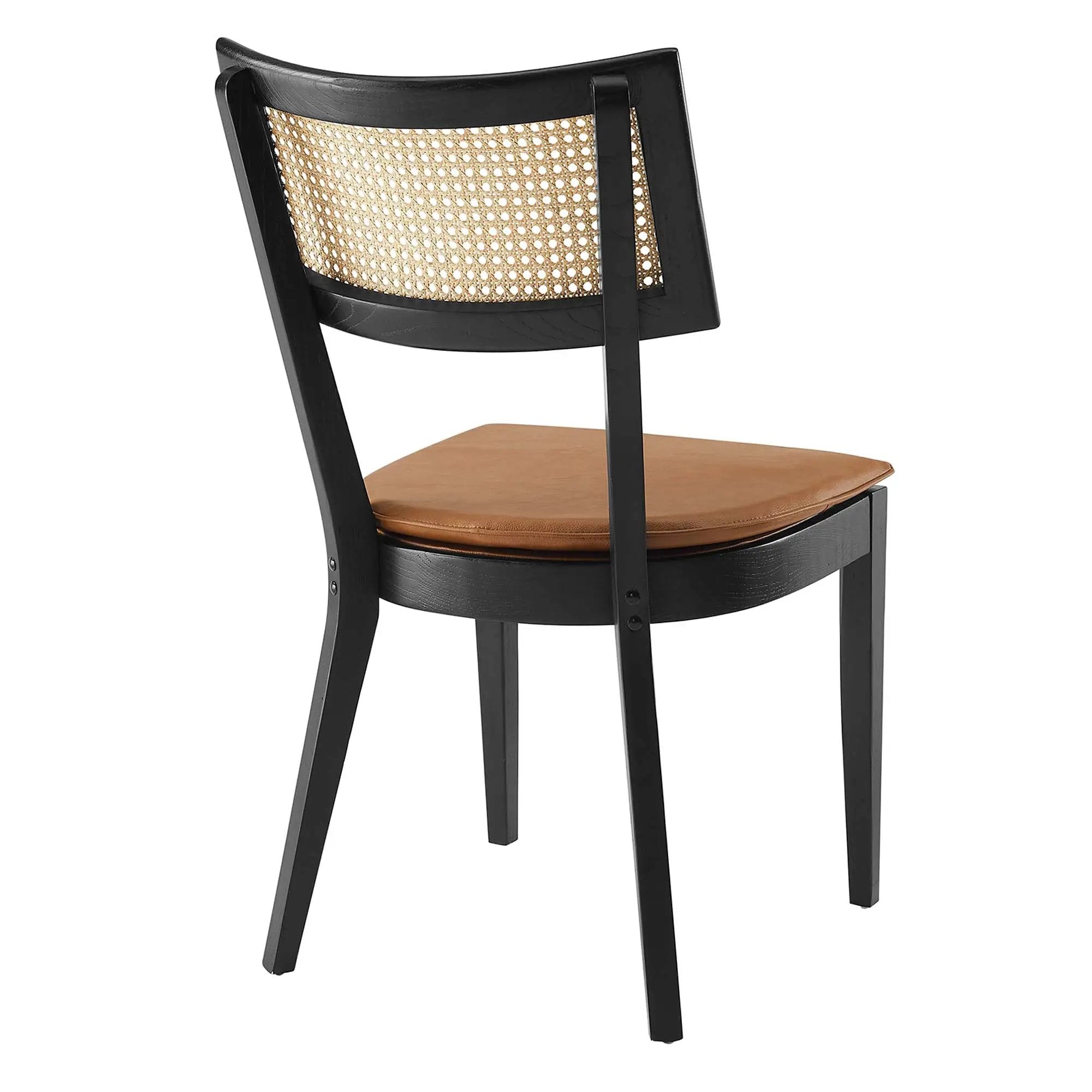 Caledonia Vegan Leather Upholstered Wood Dining Chairs Set of 2 by Modway by HouseOfZazla