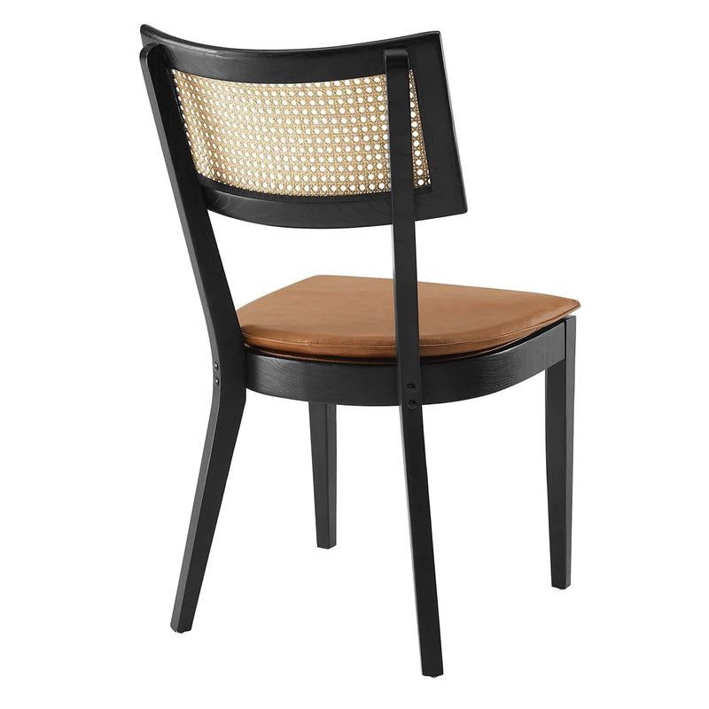 Caledonia Vegan Leather Upholstered Wood Dining Chairs Set of 2 by Modway by HouseOfZazla