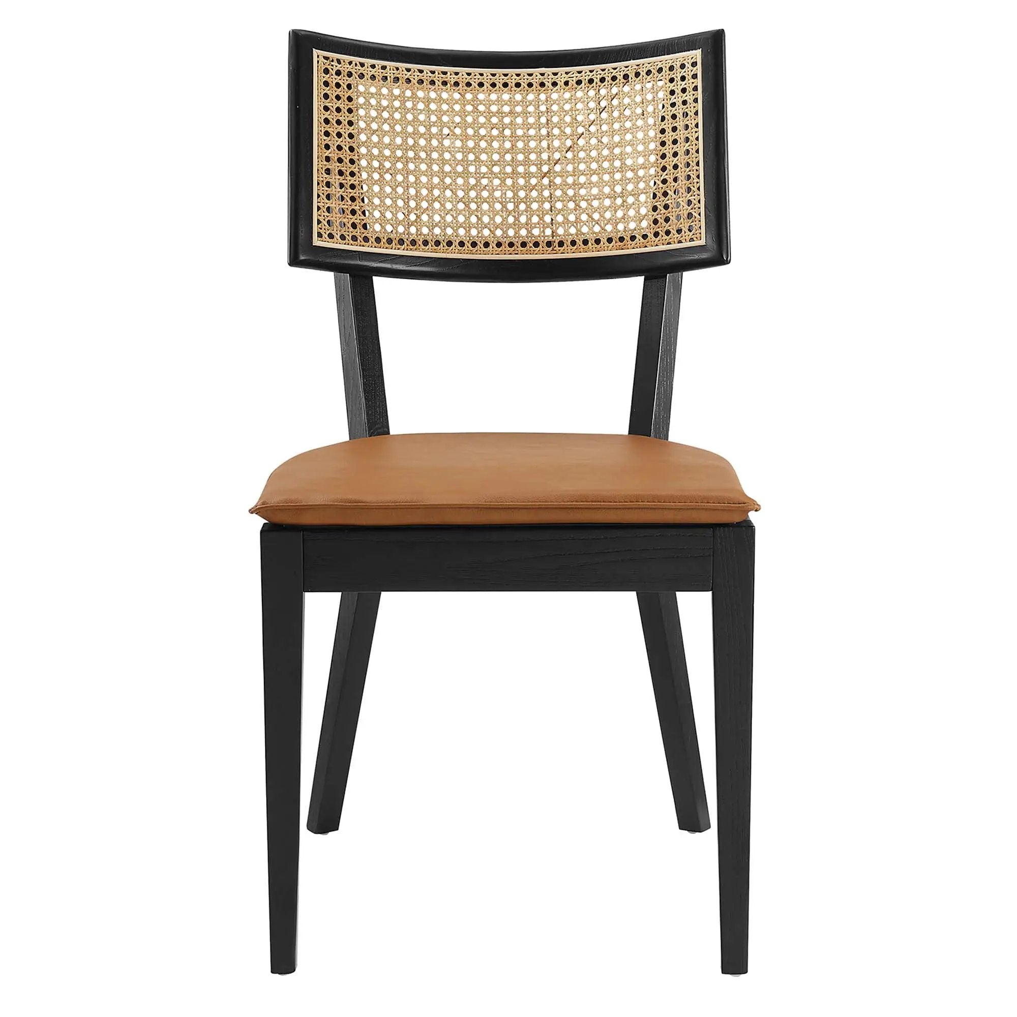 Caledonia Vegan Leather Upholstered Wood Dining Chairs Set of 2 by Modway by HouseOfZazla