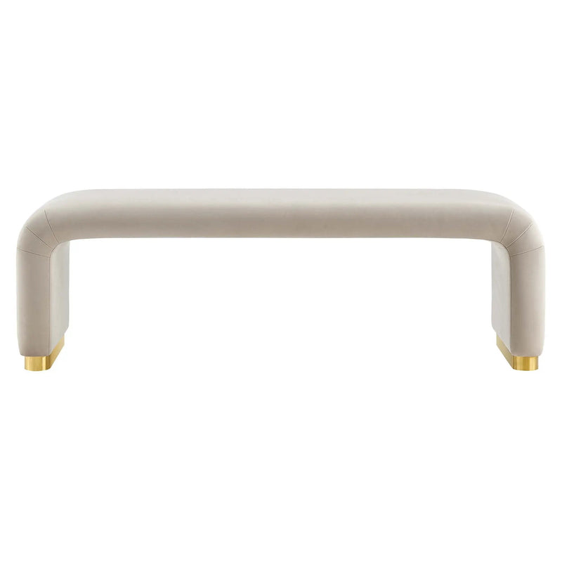 Koda Performance Velvet Waterfall Long Bench by Modway by HouseOfZazla
