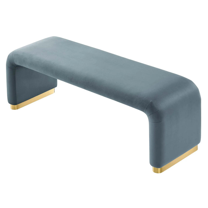 Koda Performance Velvet Waterfall Long Bench by Modway by HouseOfZazla