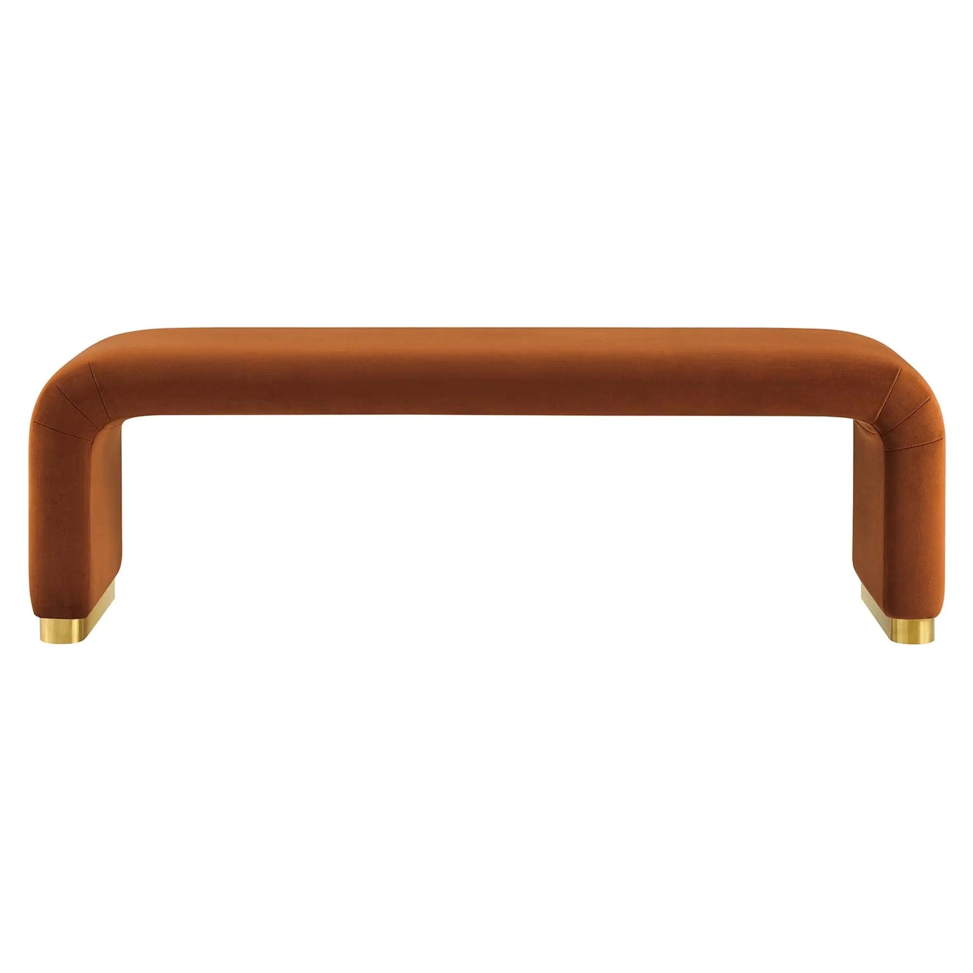 Koda Performance Velvet Waterfall Long Bench by Modway by HouseOfZazla