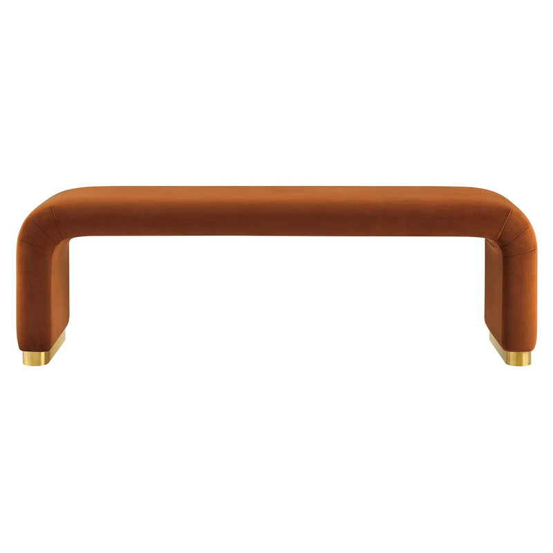 Koda Performance Velvet Waterfall Long Bench by Modway by HouseOfZazla