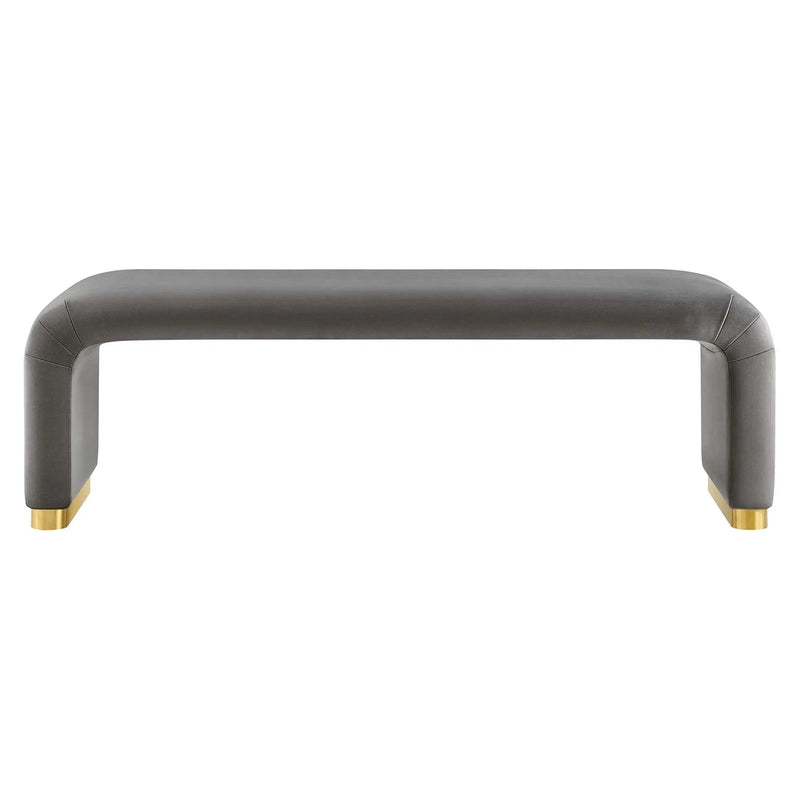Koda Performance Velvet Waterfall Long Bench by Modway by HouseOfZazla