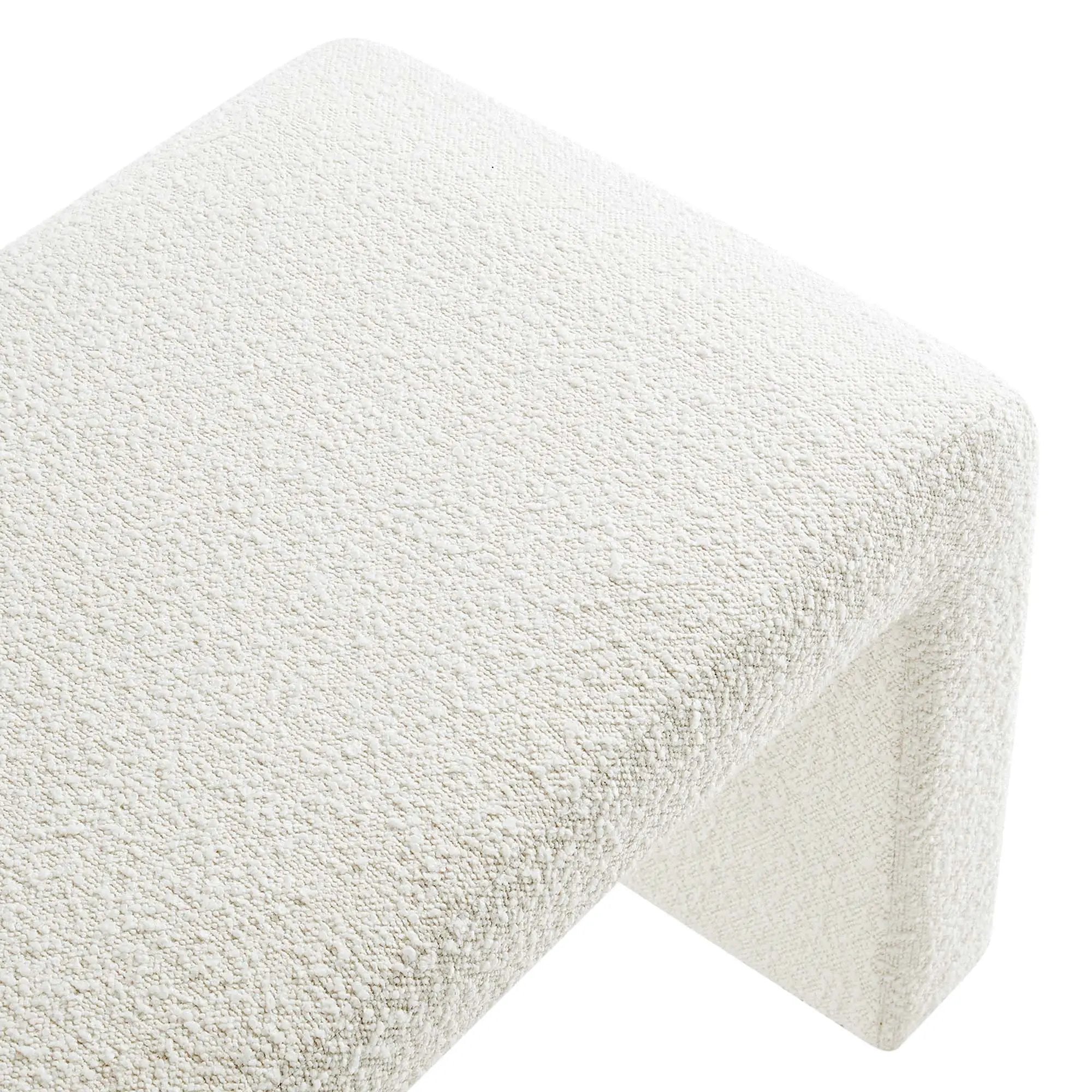 Simba Boucle Fabric Waterfall Long Bench by Modway by HouseOfZazla