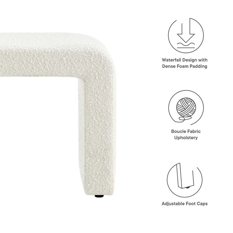 Simba Boucle Fabric Waterfall Stool by Modway by HouseOfZazla