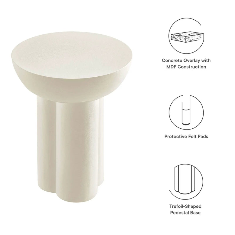 Caspian Round Concrete Side Table by Modway by HouseOfZazla