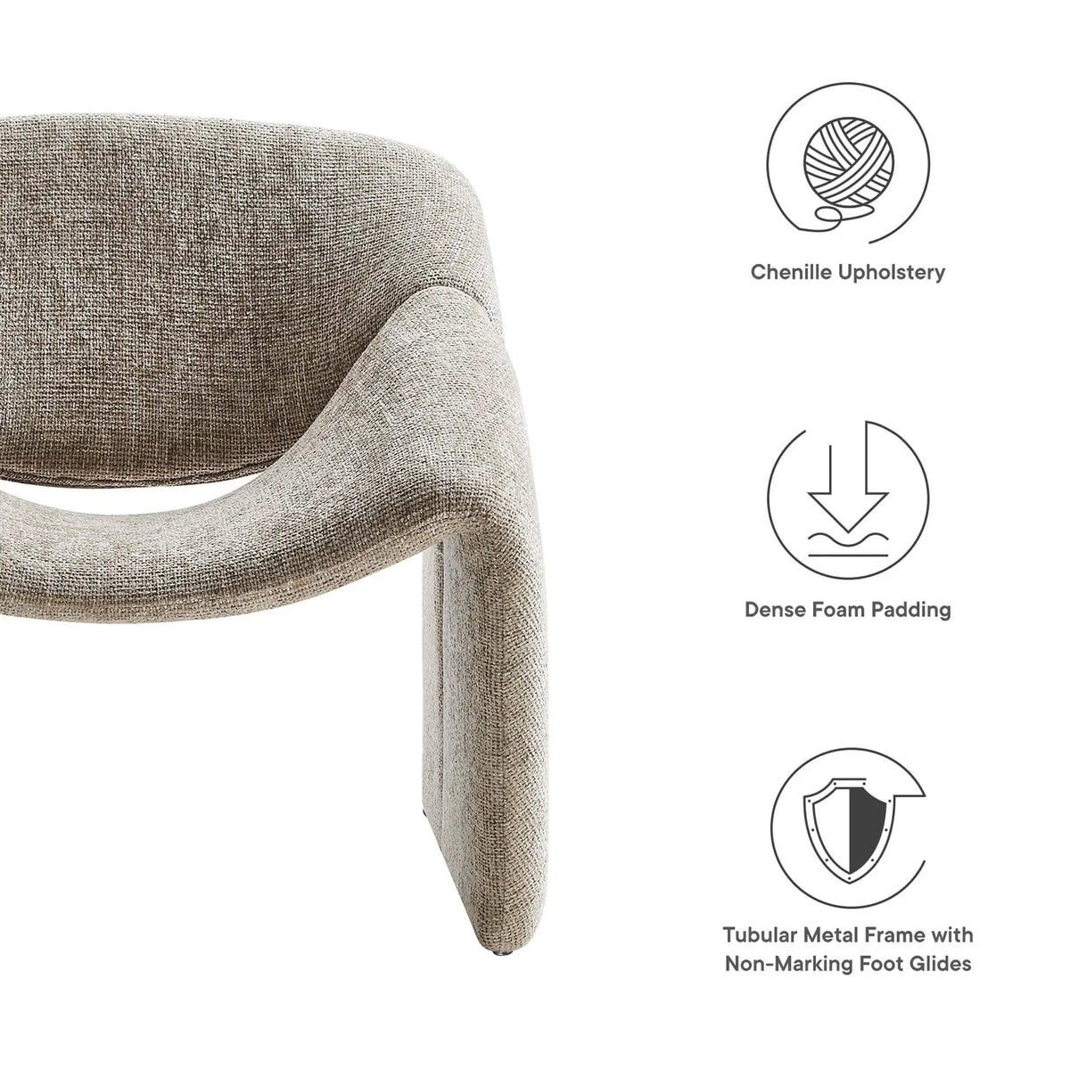 Vivi Chenille Upholstered Accent Chair by Modway by HouseOfZazla