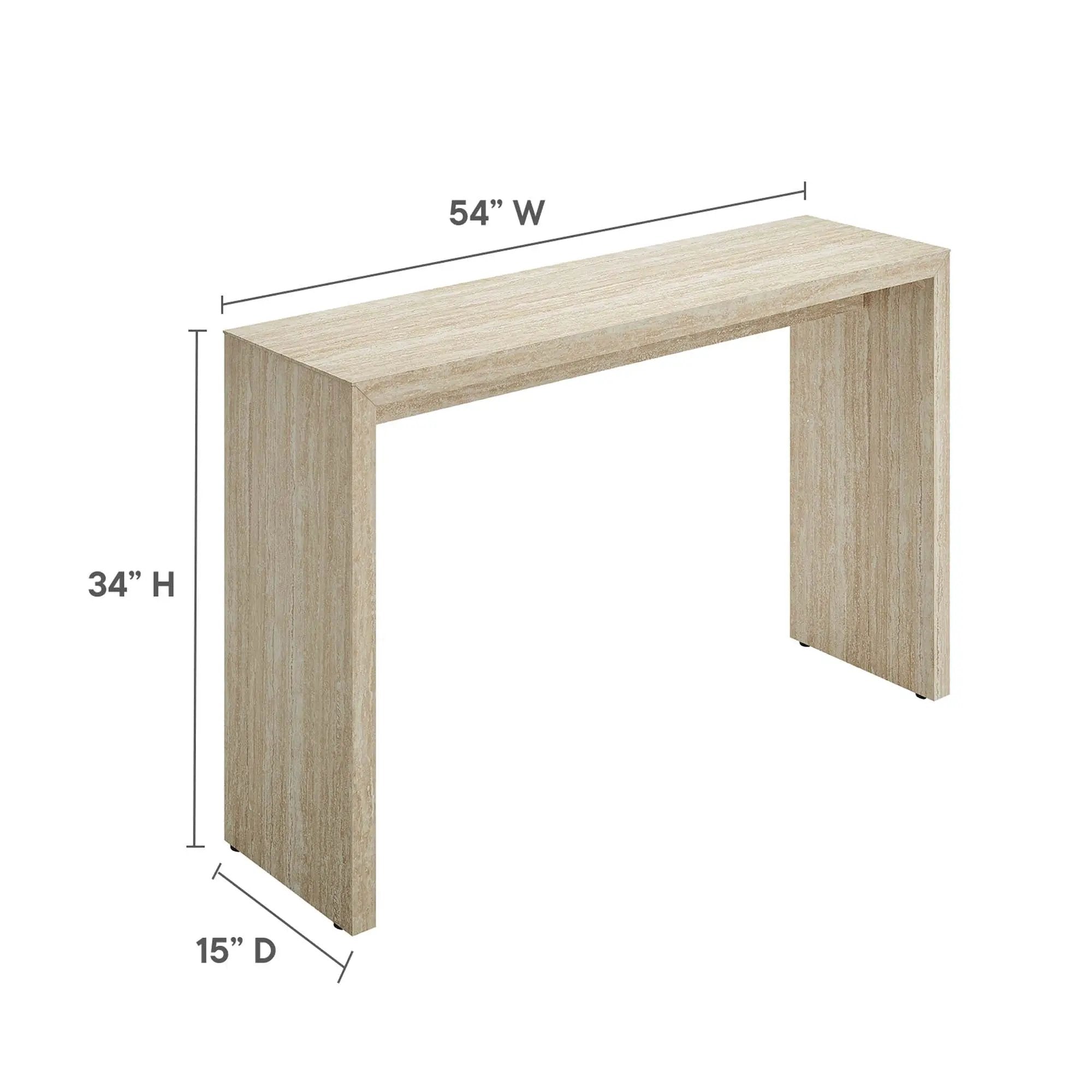 Mirella Faux Travertine Console Table by Modway by HouseOfZazla