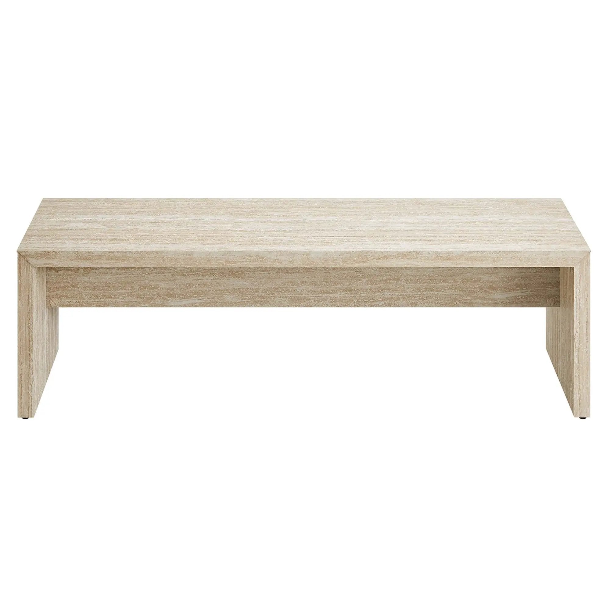 Mirella 62" Faux Travertine Long Bench by Modway by HouseOfZazla