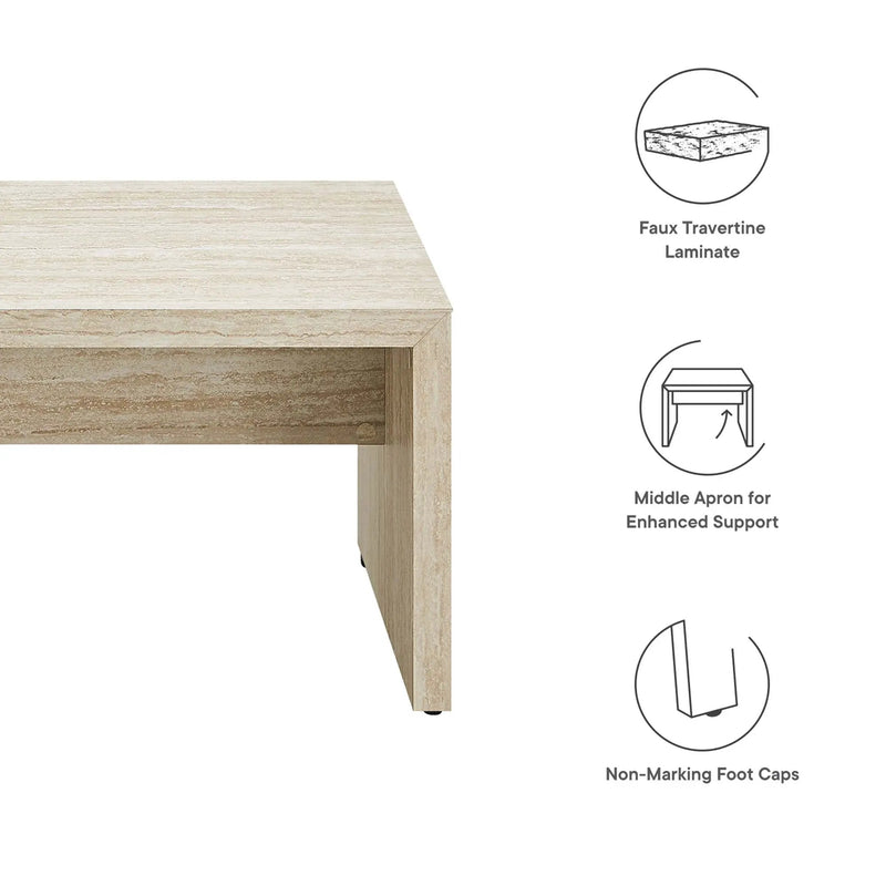 Mirella 53.5" Faux Travertine Indoor Bench by Modway by HouseOfZazla