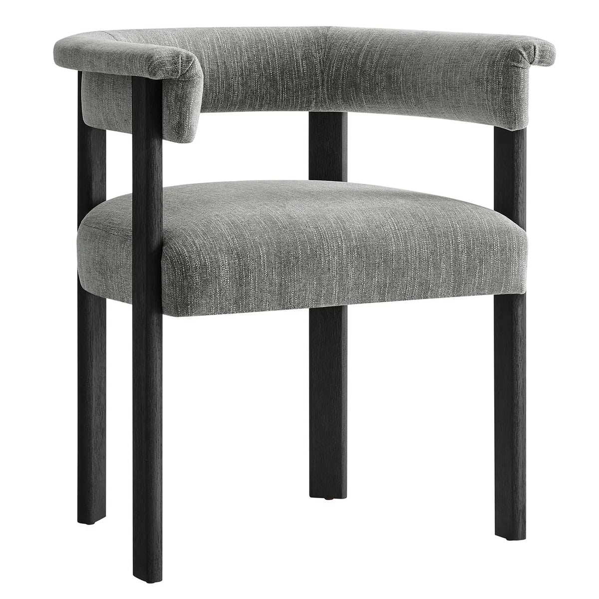 Imogen Fabric Upholstered Barrel Dining Chairs Set of 2 by HouseOfZazla