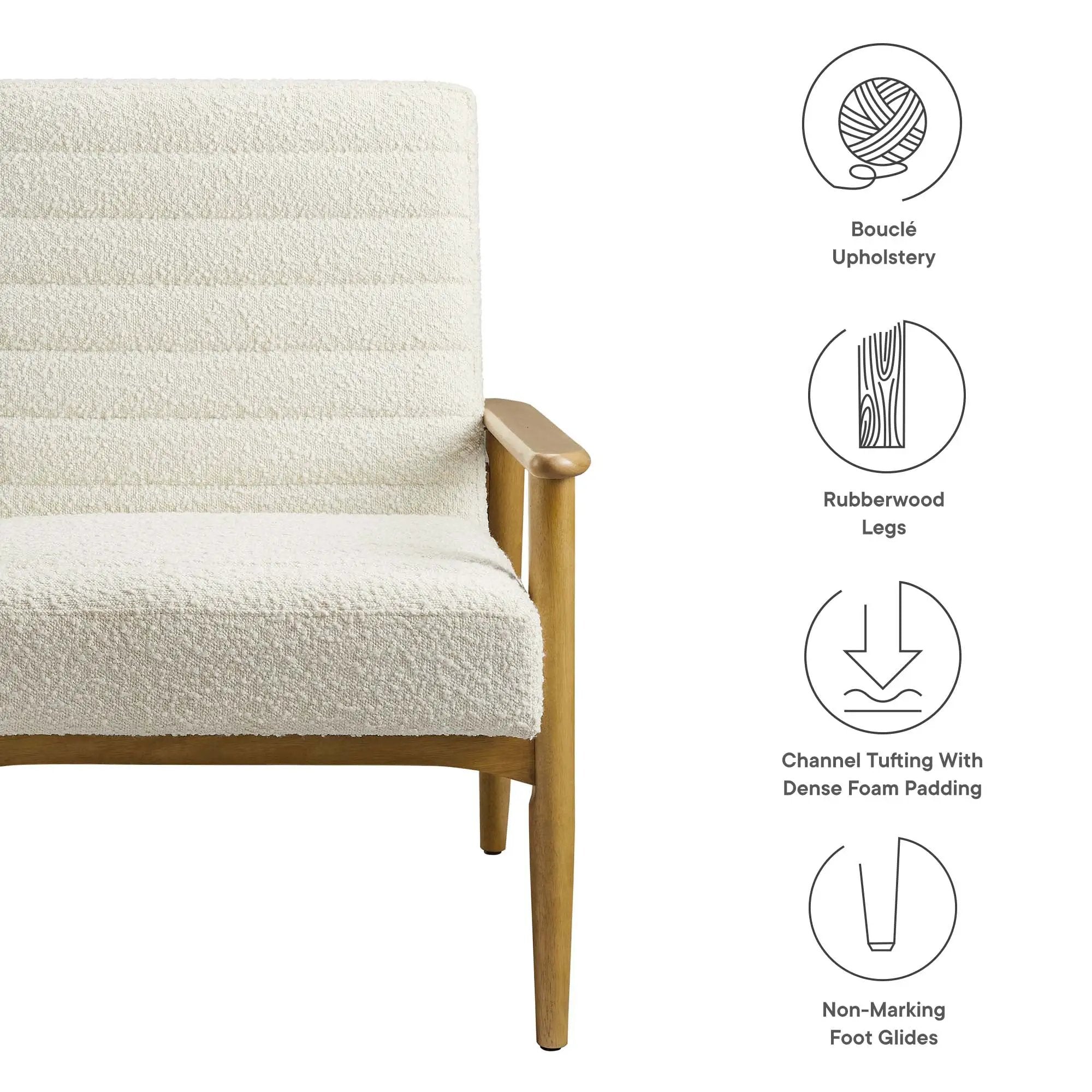 Jensen Boucle Fabric Accent Chair by Modway by HouseOfZazla