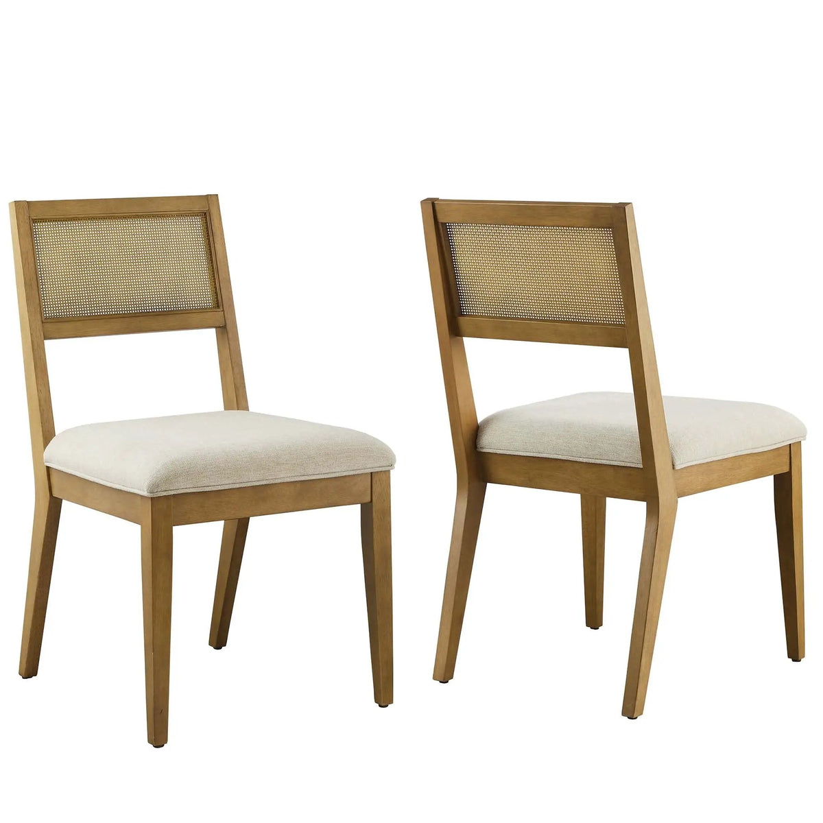 Nimba Faux Rattan Fabric Dining Chairs Set of 2 by Modway by HouseOfZazla