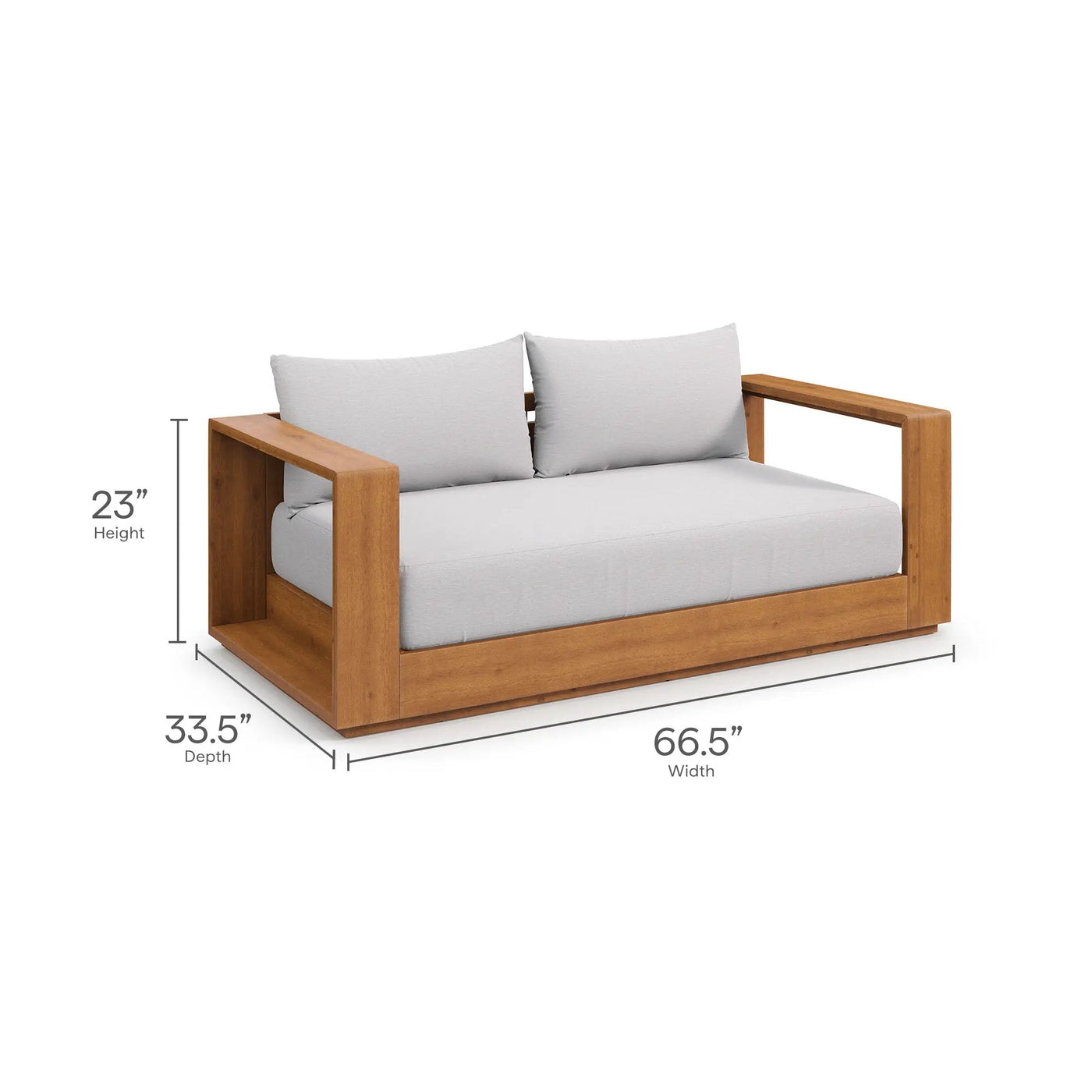 Tahoe Acacia Wood Outdoor Patio Loveseat by Modway by HouseOfZazla