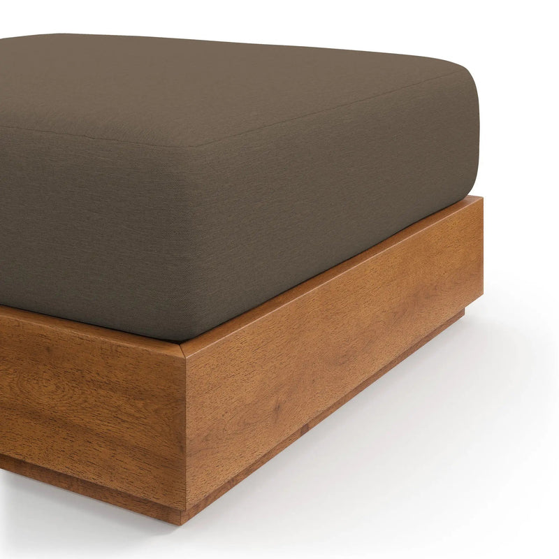 Tahoe Outdoor Patio Acacia Wood Ottoman by Modway by HouseOfZazla