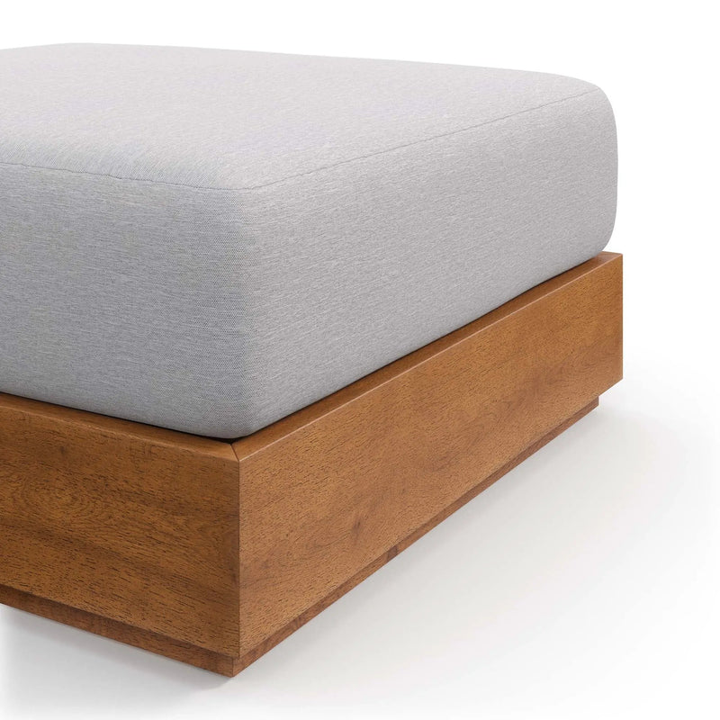 Tahoe Outdoor Patio Acacia Wood Ottoman by Modway by HouseOfZazla