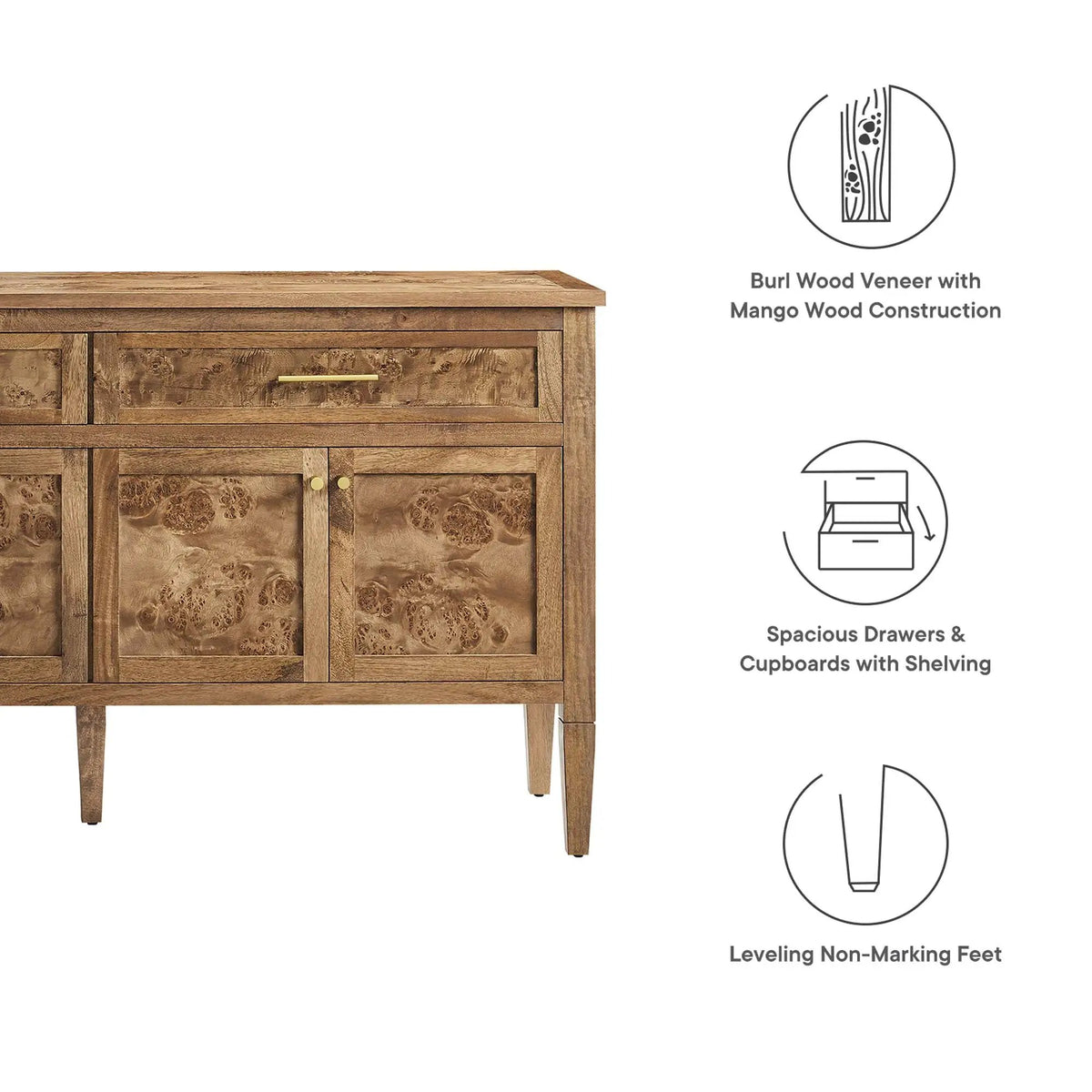 Elysian 62" Wood Sideboard by Modway by HouseOfZazla