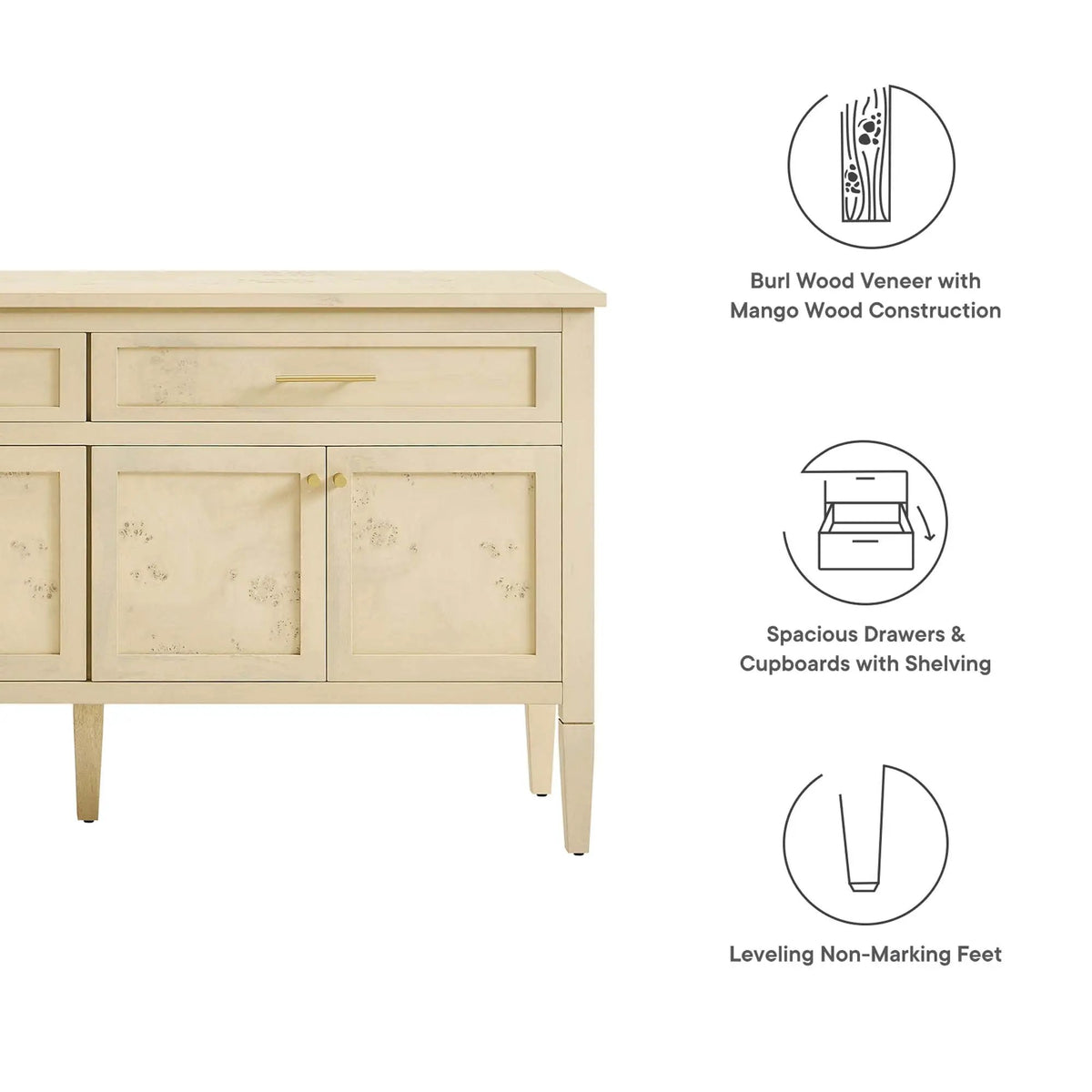Elysian 62" Wood Sideboard by Modway by HouseOfZazla