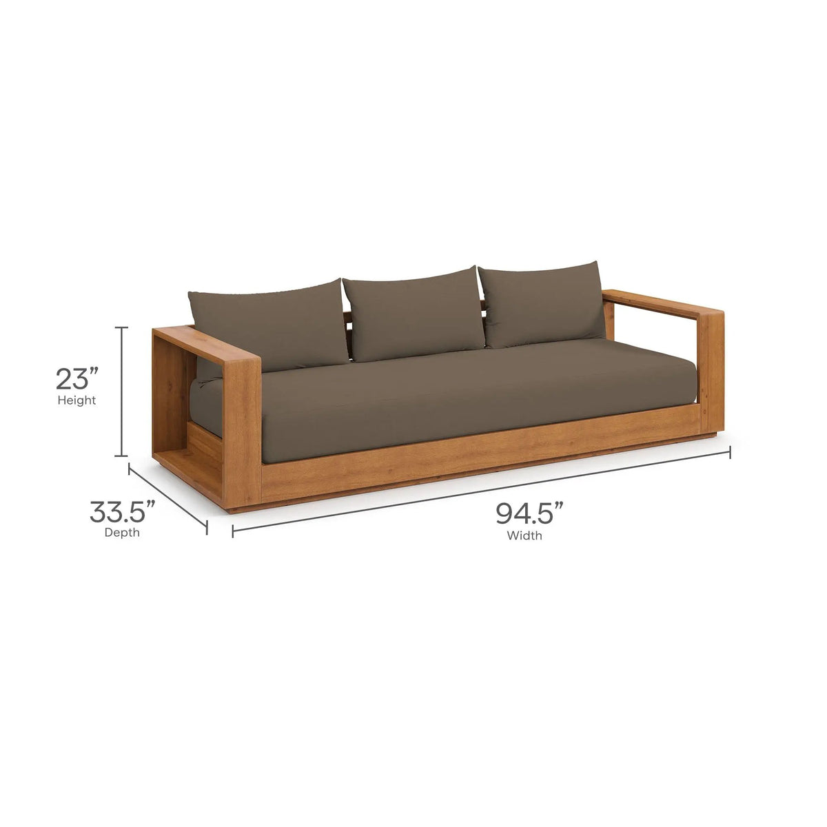 Tahoe 2-Piece Outdoor Patio Acacia Wood Sofa and Coffee Table Set by Modway by HouseOfZazla