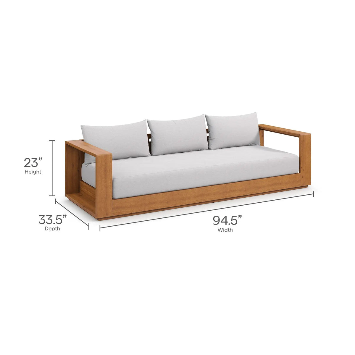 Tahoe 2-Piece Outdoor Patio Acacia Wood Sofa and Coffee Table Set by Modway by HouseOfZazla