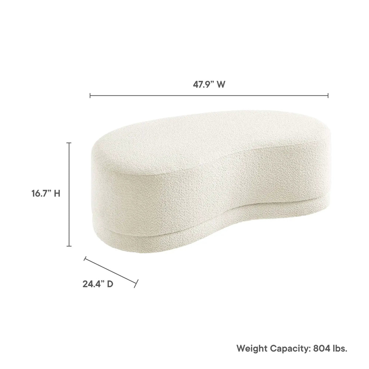 Nimbus 48" Upholstered Ottoman Bench by Modway by HouseOfZazla