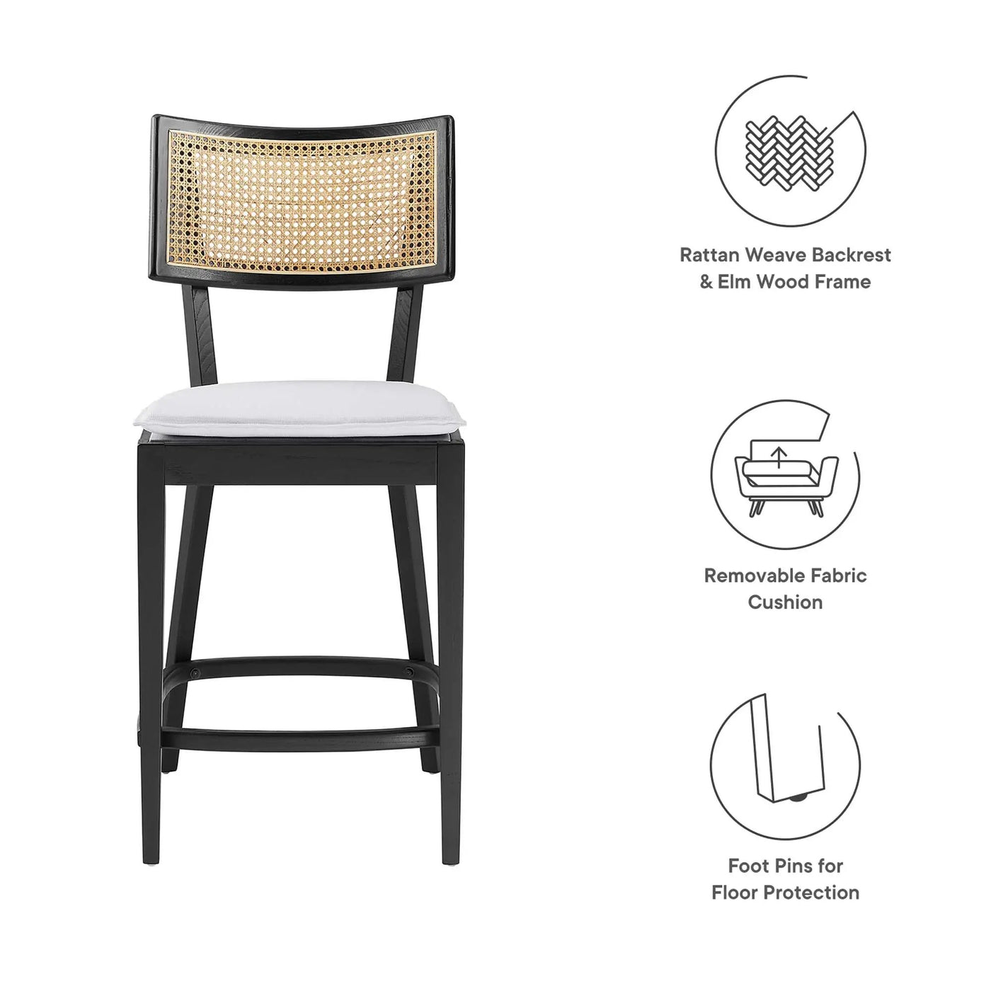 Caledonia Wood Counter Stools Set of 2 by Modway by HouseOfZazla