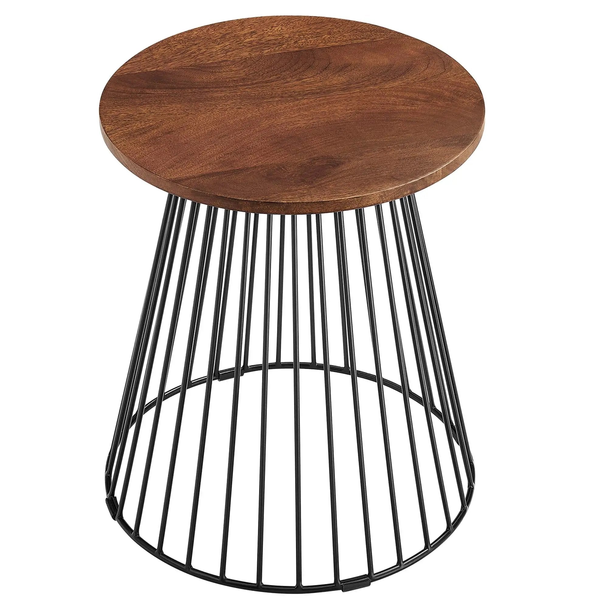 Valeo Round Wood and Metal Side Table by Modway by HouseOfZazla